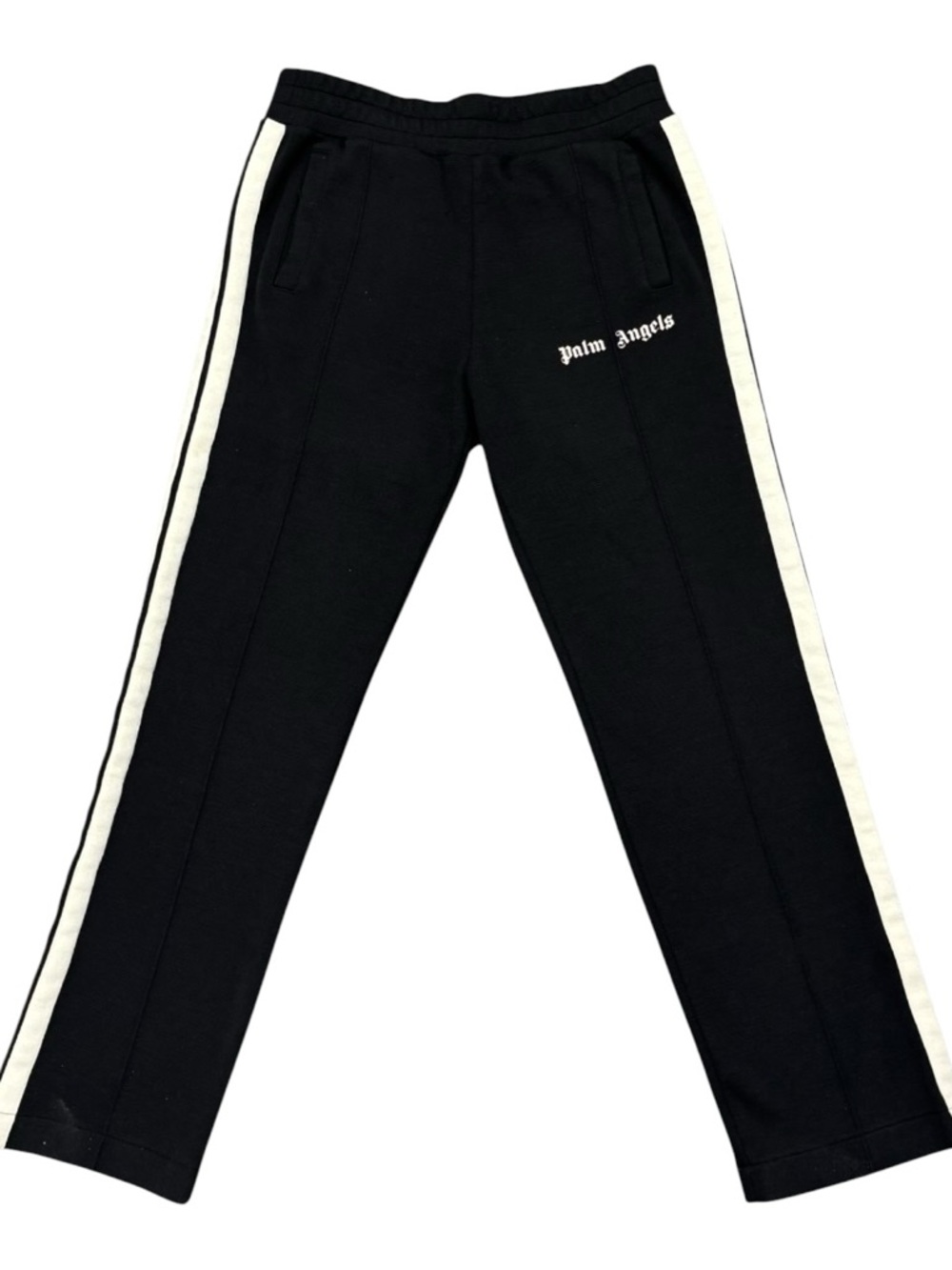 Palm Angels Black Track Pants with White Side Stripes Sz XL